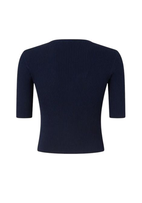 Love Birds logo rib knit in transparency PINKO | sweaters | 102017 A1KWF92